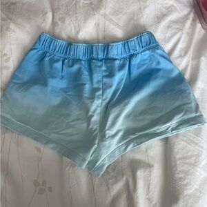 Athleta Light to Sky Blue Ombre Lounge Shorts